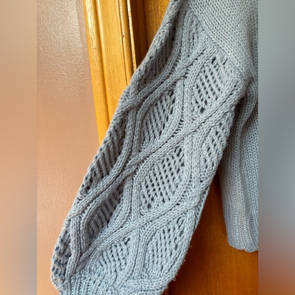 TWIK Blue Knit Sweater with Balloon Sleeves - Picture 3 of 6